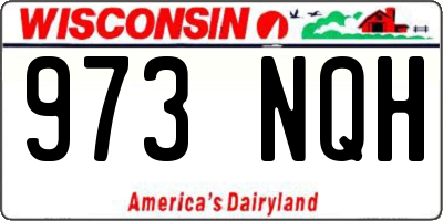 WI license plate 973NQH