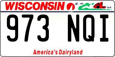 WI license plate 973NQI