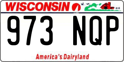 WI license plate 973NQP