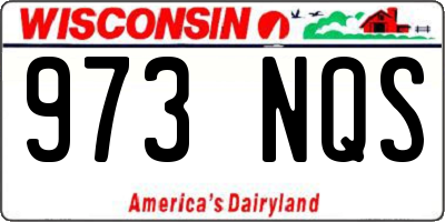 WI license plate 973NQS