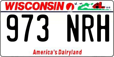 WI license plate 973NRH