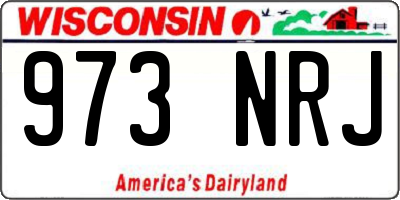 WI license plate 973NRJ