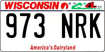 WI license plate 973NRK