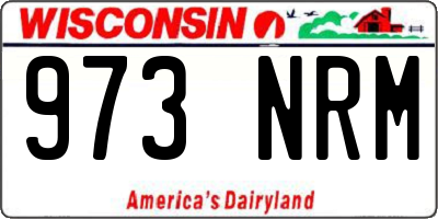 WI license plate 973NRM