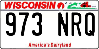 WI license plate 973NRQ