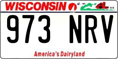 WI license plate 973NRV