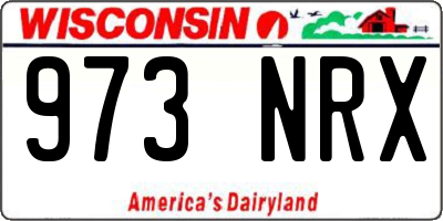 WI license plate 973NRX