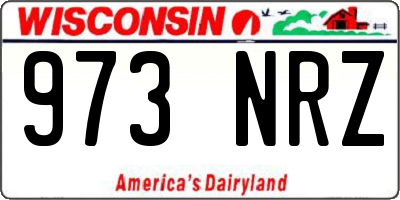 WI license plate 973NRZ