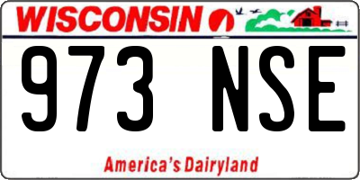 WI license plate 973NSE