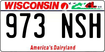 WI license plate 973NSH