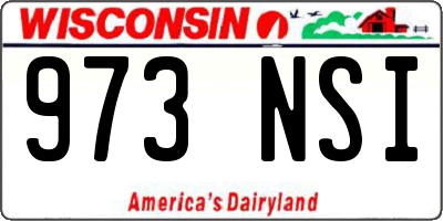 WI license plate 973NSI