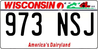 WI license plate 973NSJ