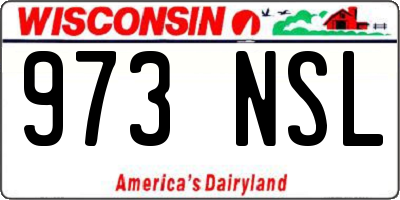 WI license plate 973NSL