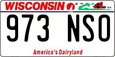 WI license plate 973NSO