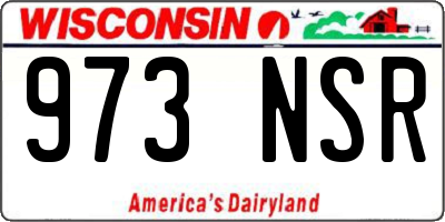 WI license plate 973NSR