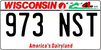 WI license plate 973NST
