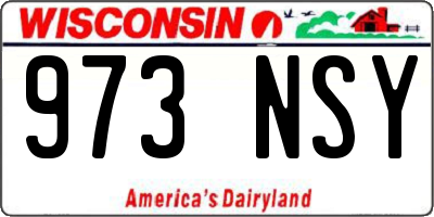 WI license plate 973NSY