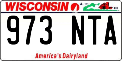 WI license plate 973NTA