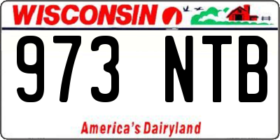 WI license plate 973NTB
