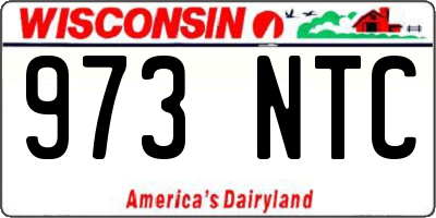 WI license plate 973NTC
