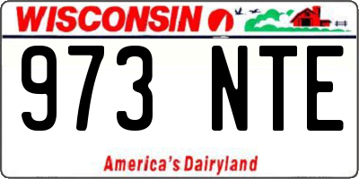 WI license plate 973NTE