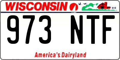WI license plate 973NTF