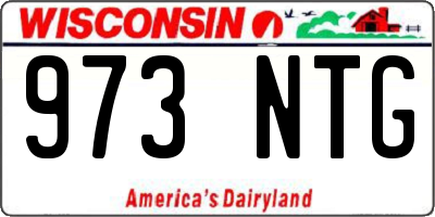 WI license plate 973NTG