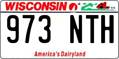 WI license plate 973NTH