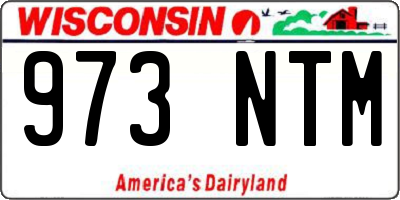 WI license plate 973NTM