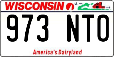 WI license plate 973NTO