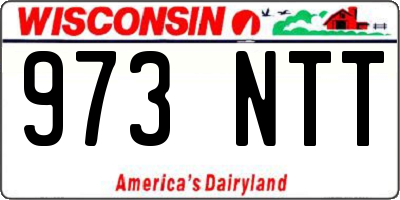WI license plate 973NTT