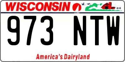 WI license plate 973NTW