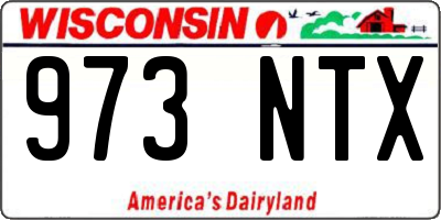 WI license plate 973NTX