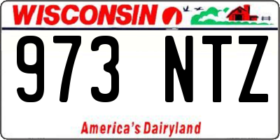 WI license plate 973NTZ