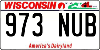WI license plate 973NUB