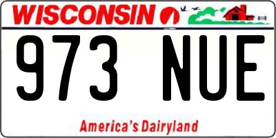 WI license plate 973NUE
