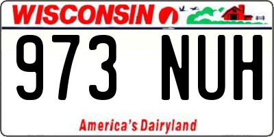 WI license plate 973NUH