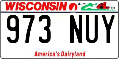WI license plate 973NUY