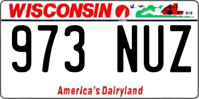 WI license plate 973NUZ