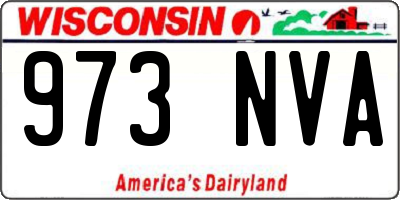 WI license plate 973NVA