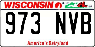 WI license plate 973NVB
