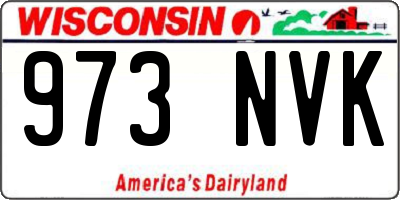 WI license plate 973NVK