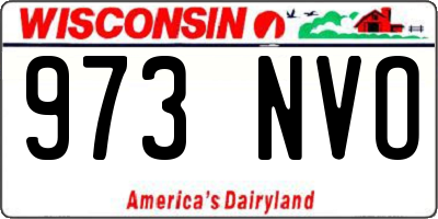 WI license plate 973NVO