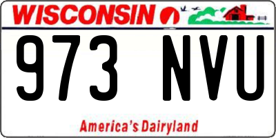 WI license plate 973NVU