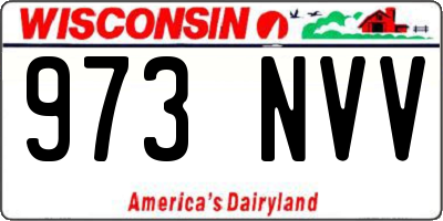 WI license plate 973NVV