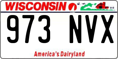 WI license plate 973NVX