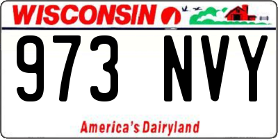 WI license plate 973NVY