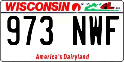 WI license plate 973NWF