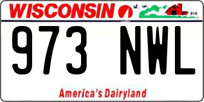 WI license plate 973NWL
