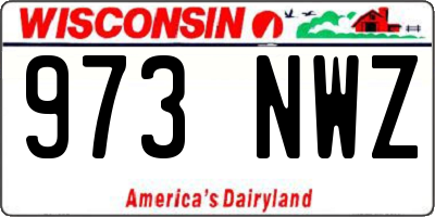 WI license plate 973NWZ